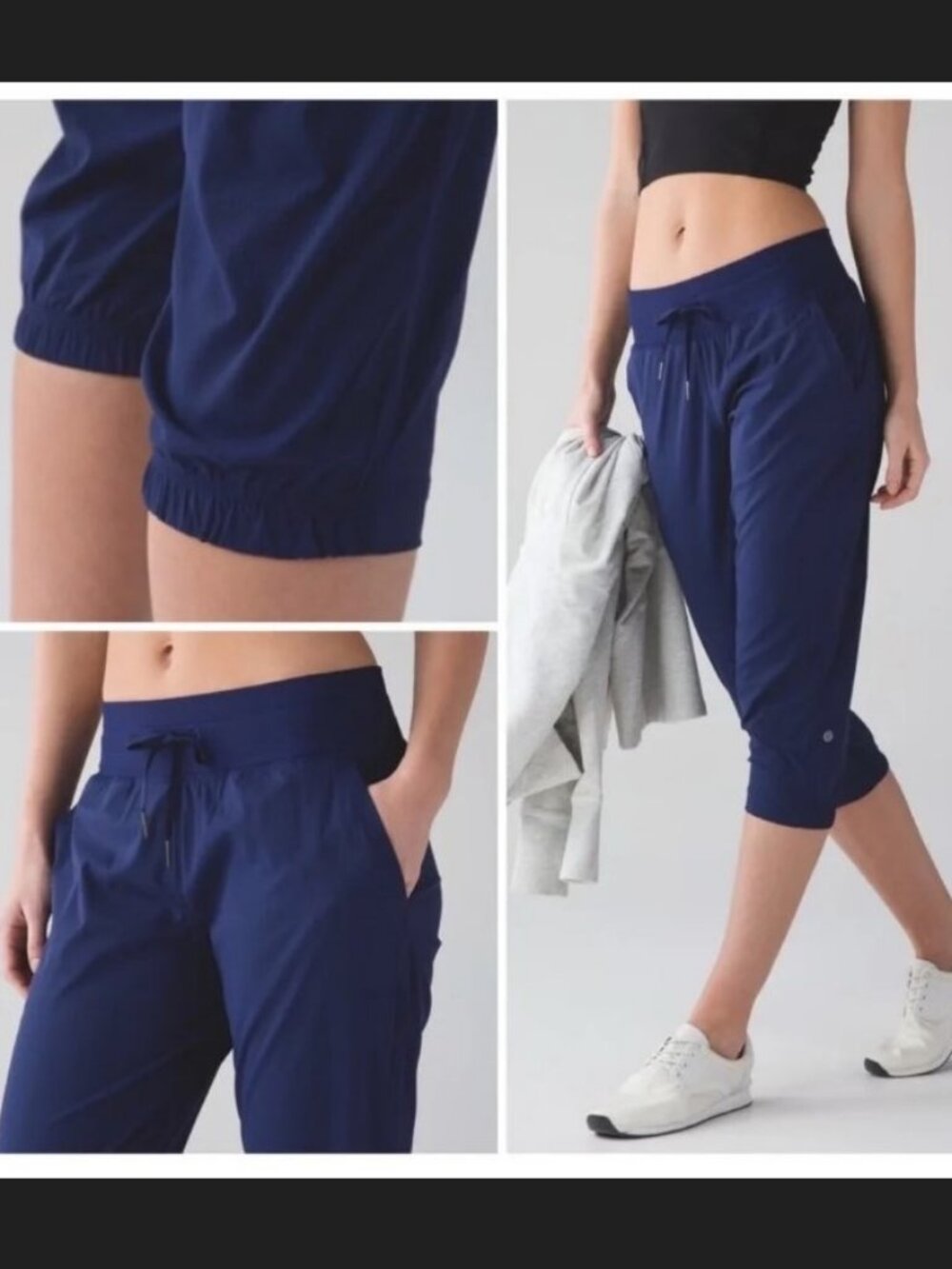 Lululemon Studio Crop II Hero Blue - size 6